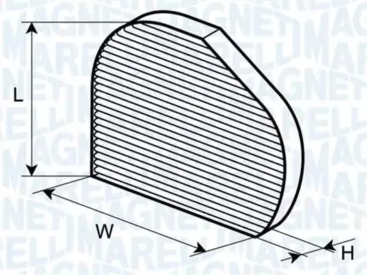 Фільтр, повітря у салоні 350203061010 MAGNETI MARELLI