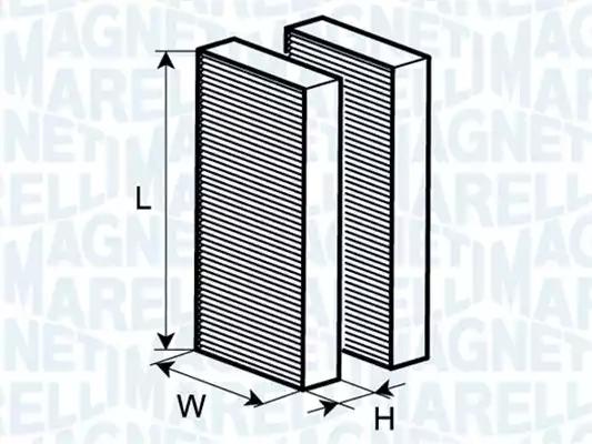 Фільтр, повітря у салоні 350203061330 MAGNETI MARELLI