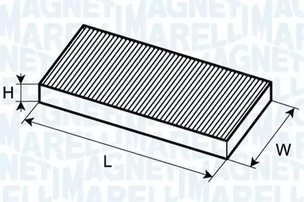 Фільтр, повітря у салоні 350203061410 MAGNETI MARELLI