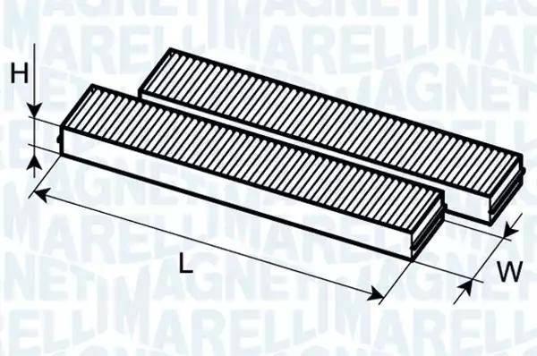Magneti marelli vw фільтр салону 2шт. audi a6 350203062610 MAGNETI MARELLI
