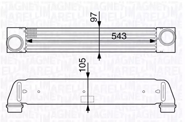 Охолоджувач наддувального повітря 351319202370 MAGNETI MARELLI
