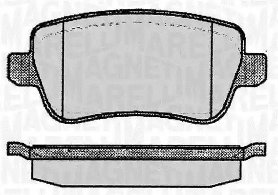 Комплект гальмівних накладок, дискове гальмо 363916060225 MAGNETI MARELLI