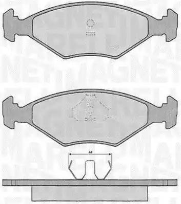 Комплект гальмівних накладок, дискове гальмо 363916060229 MAGNETI MARELLI
