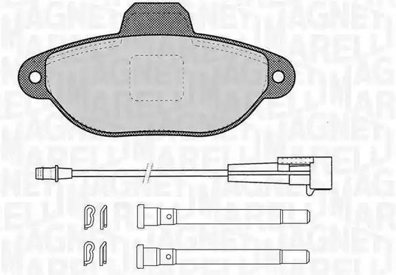 Комплект гальмівних накладок, дискове гальмо 363916060455 MAGNETI MARELLI