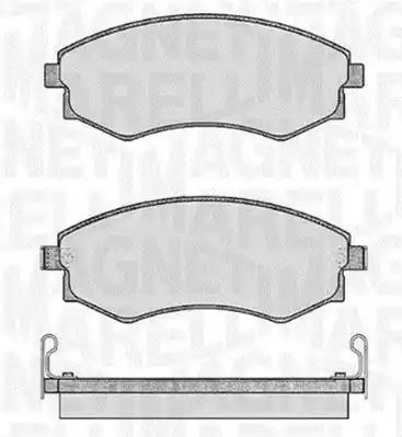 Комплект гальмівних накладок, дискове гальмо 363916060467 MAGNETI MARELLI