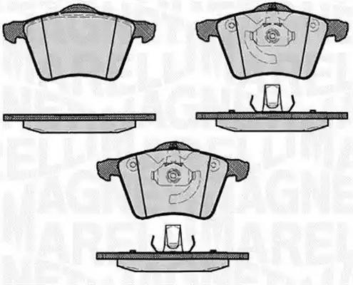 Комплект гальмівних накладок, дискове гальмо 363916060540 MAGNETI MARELLI