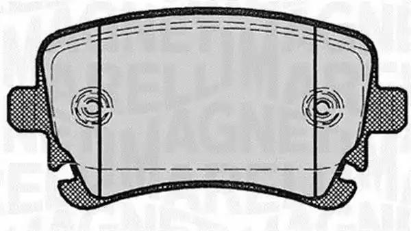 Комплект гальмівних накладок, дискове гальмо 363916060602 MAGNETI MARELLI