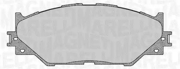 Комплект гальмівних накладок, дискове гальмо 363916060637 MAGNETI MARELLI