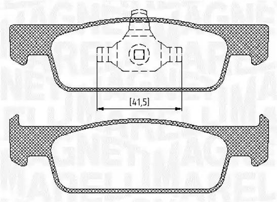 Комплект гальмівних накладок, дискове гальмо 363916060717 MAGNETI MARELLI