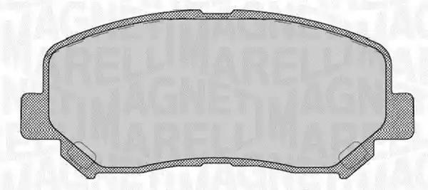 Комплект гальмівних накладок, дискове гальмо 363916060804 MAGNETI MARELLI