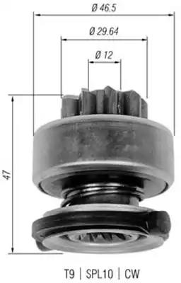 Magneti marelli бендикс z=9 toyota 16/18: avensis carina corolla 13 [940113020335] 940113020335 MAGNETI MARELLI