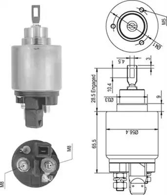 Magneti marelli втягувальне реле стартера audi vw seat skoda ford... 940113050343 MAGNETI MARELLI