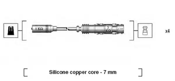 Msk760 к-т проводов зажигания 941175190760 MAGNETI MARELLI