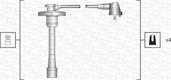 Комплект проводів високої напруги 941318111188 MAGNETI MARELLI