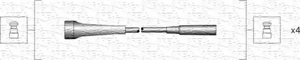Комплект проводів високої напруги 941318111266 MAGNETI MARELLI