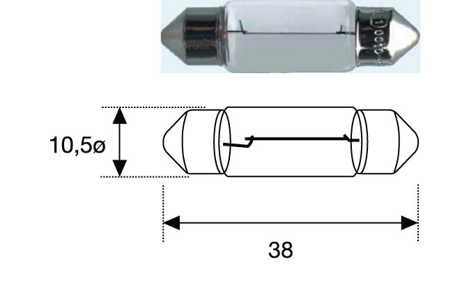 Лампа розжарювання C10W12 MAGNETI MARELLI